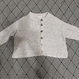 Madewell Heathered Gray Button Cardigan